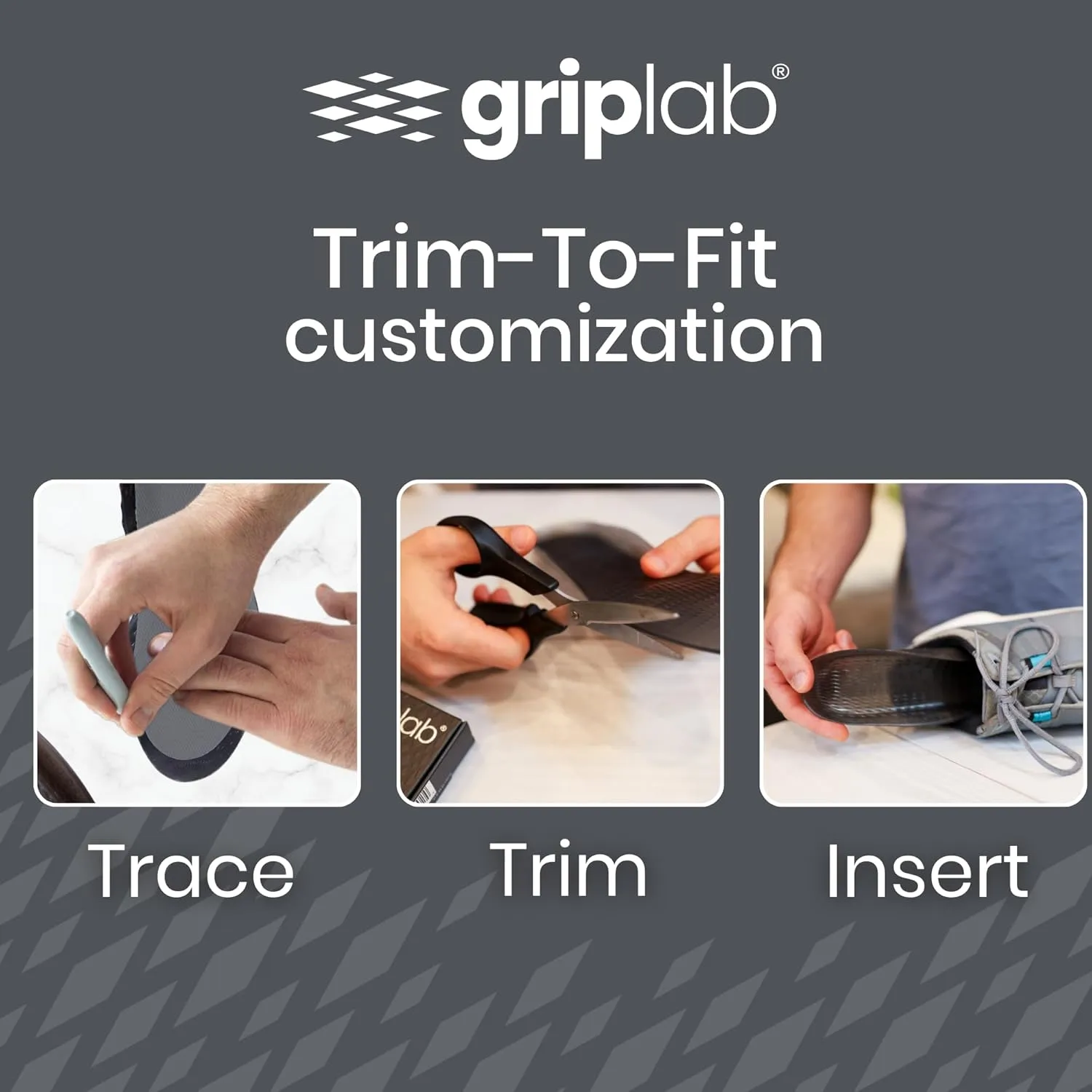 GripLab Ultimate Golf Grip Insoles - Non Slip Rubber Grip & Traction Design for Golfers - MAX Stability & Control - Made for Golf. (Men's 8.5-10)