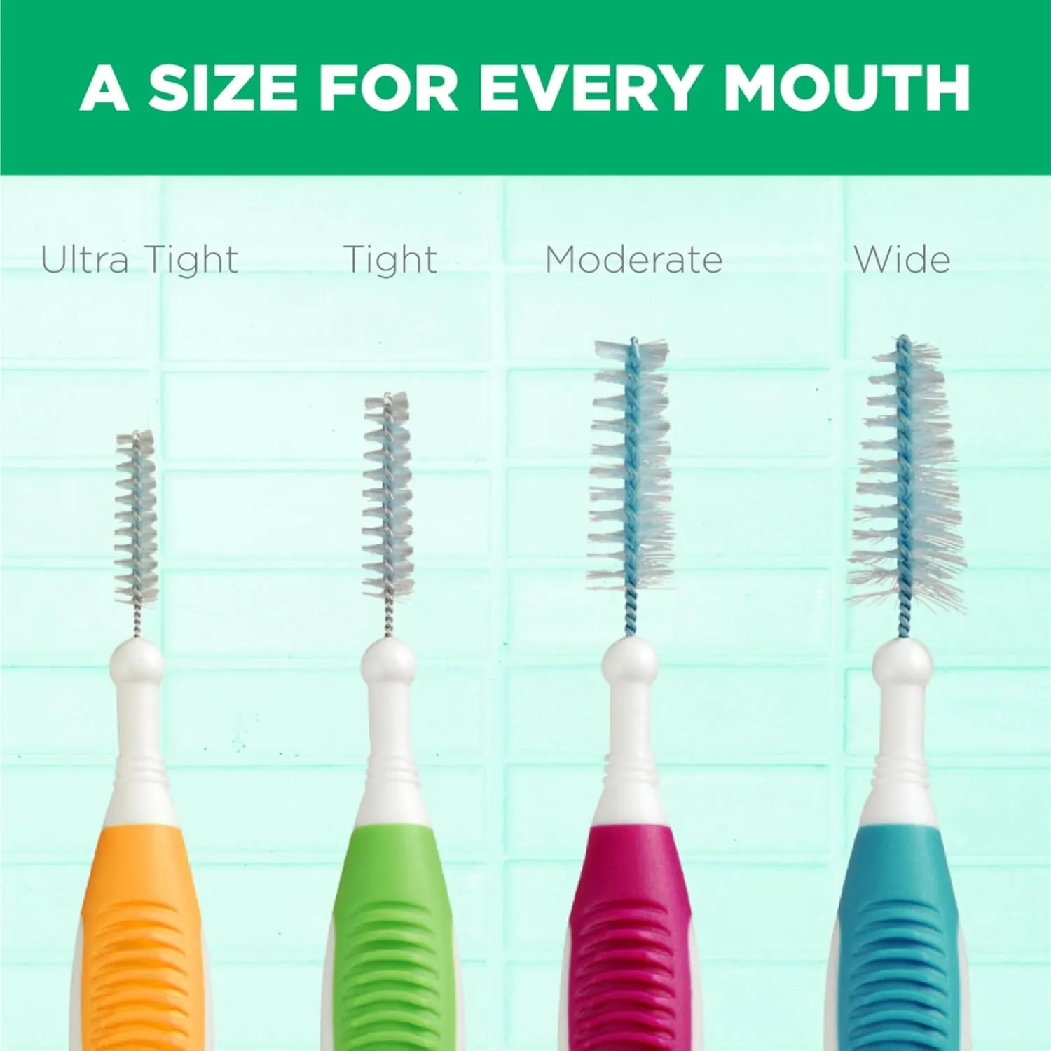 GUM Proxabrush Go-Betweens - Ultra Tight- Interdental Brushes - Soft Bristled Dental Picks for Plaque Removal Health - Safe for Braces & Dental Devices, 10 Count (Pack of 4)