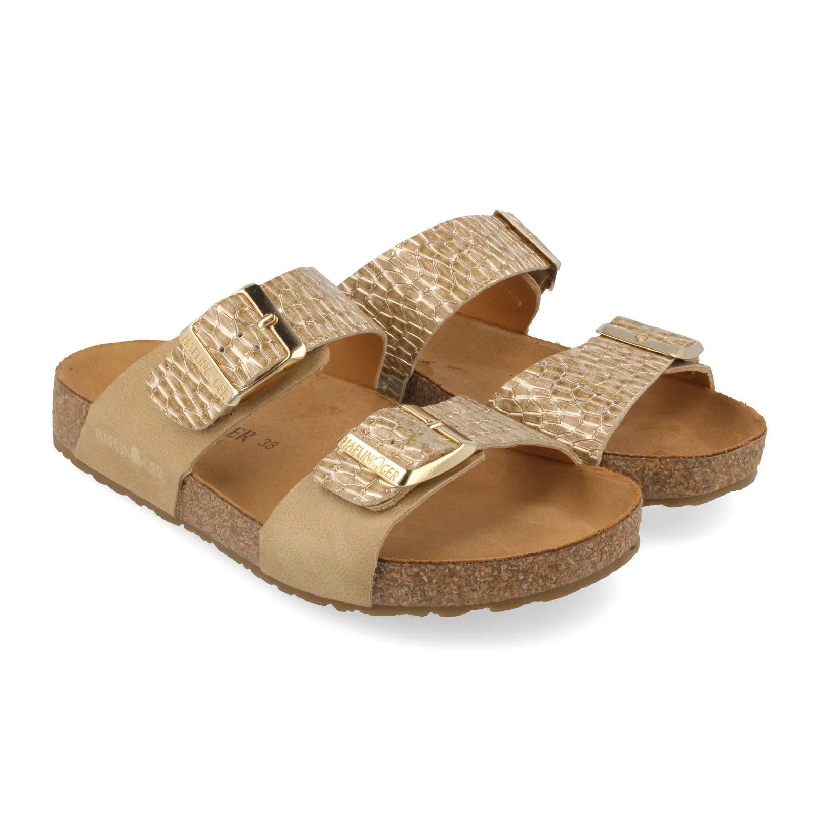 Haflinger Andrea Slide Sandal (Women) - Gold