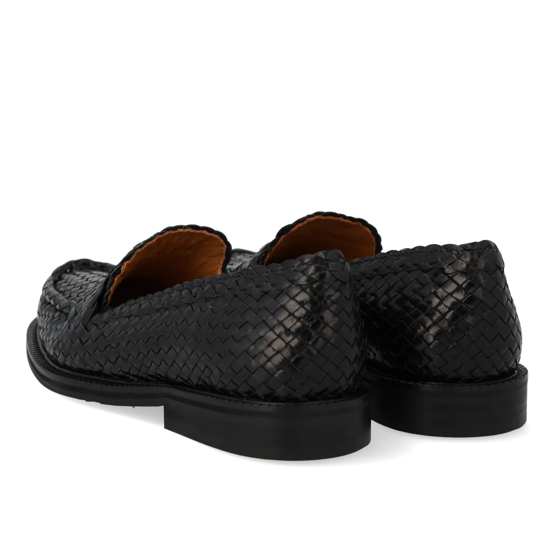 Hand-braided penny loafer
