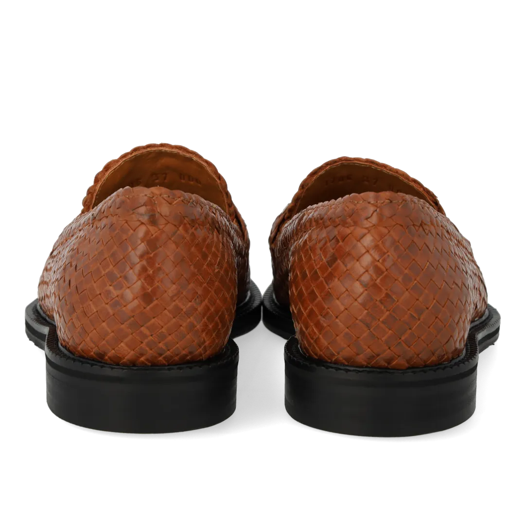 Hand-braided penny loafer