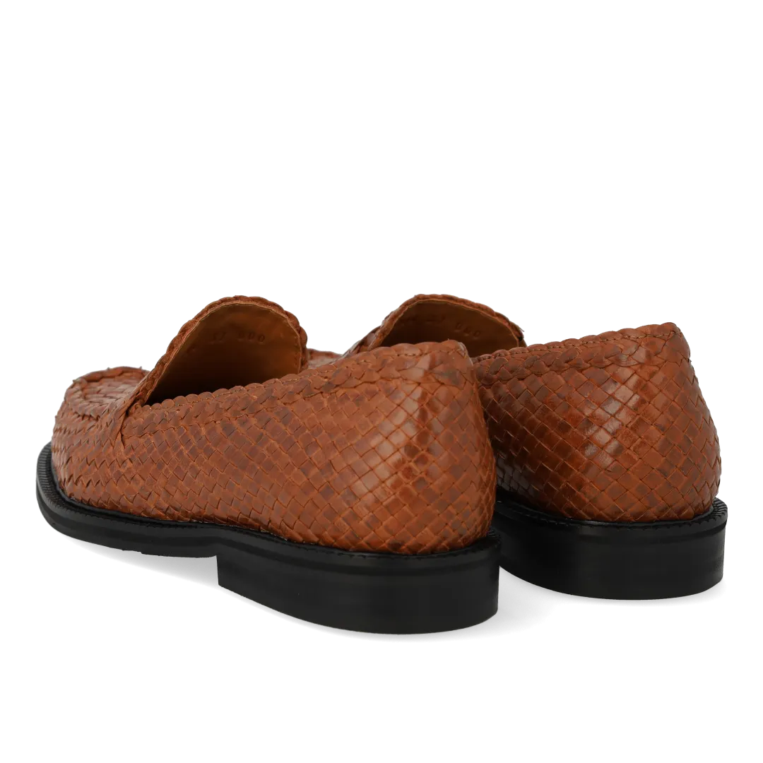 Hand-braided penny loafer