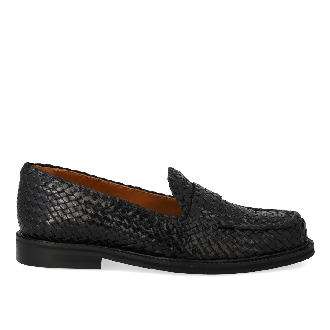 Hand-braided penny loafer