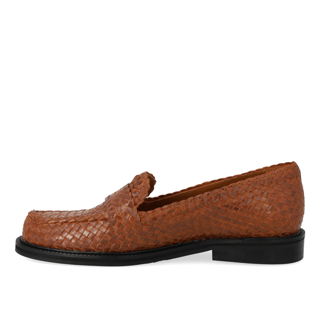Hand-braided penny loafer