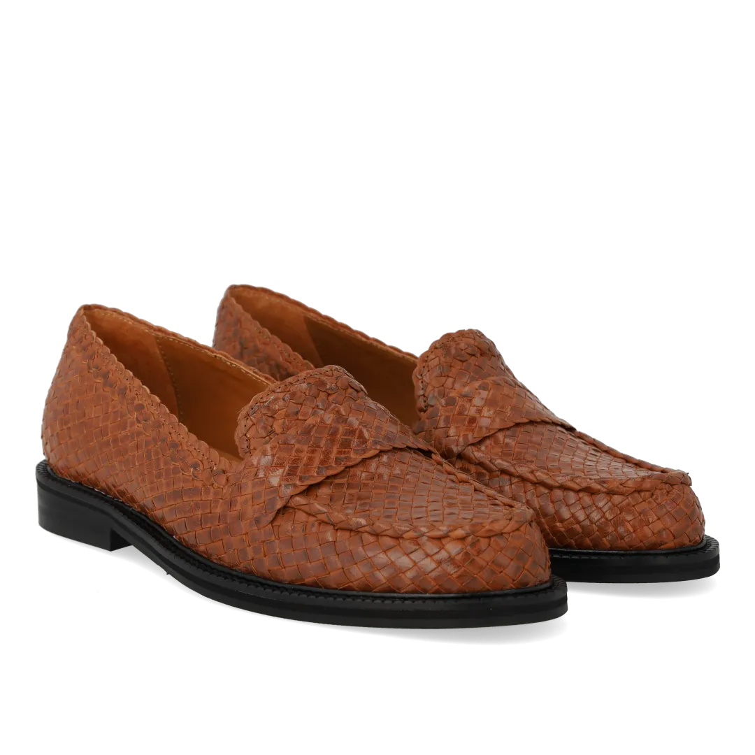 Hand-braided penny loafer