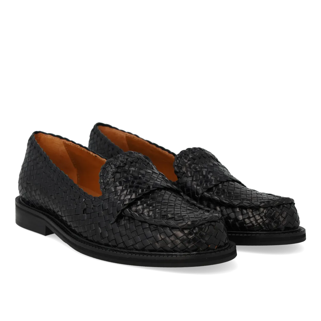 Hand-braided penny loafer