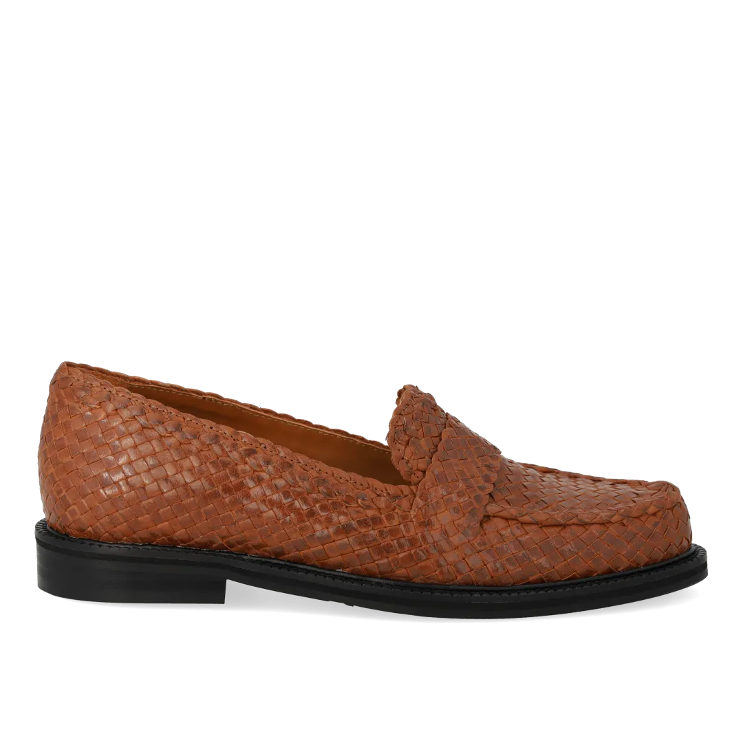 Hand-braided penny loafer