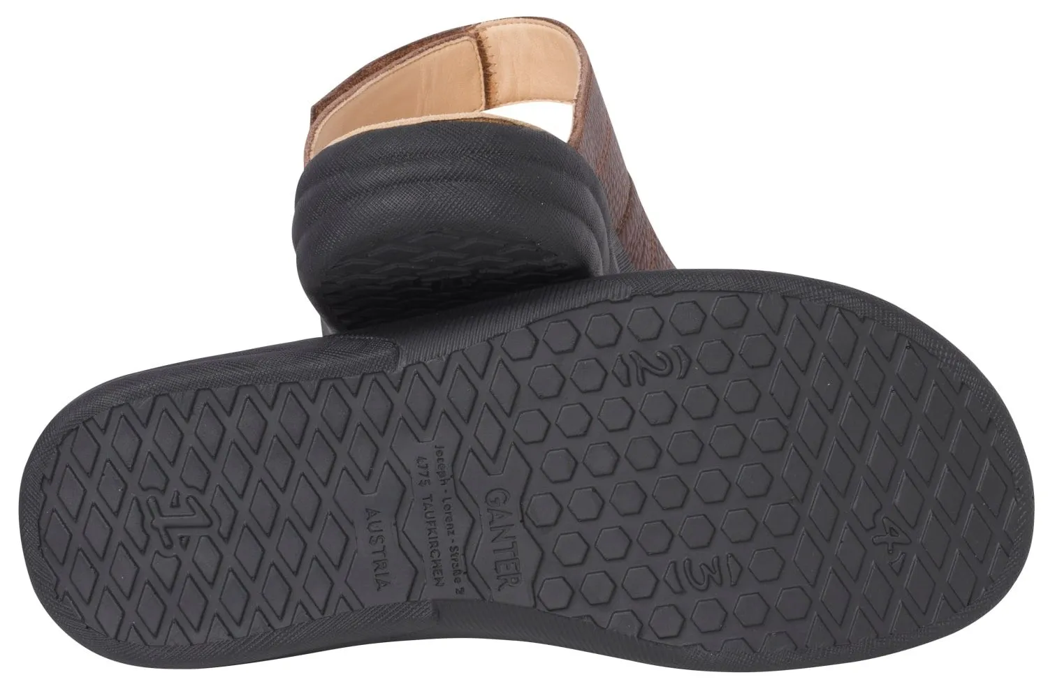 'Harry' men's wide fit (H) triple strap sandal - brown