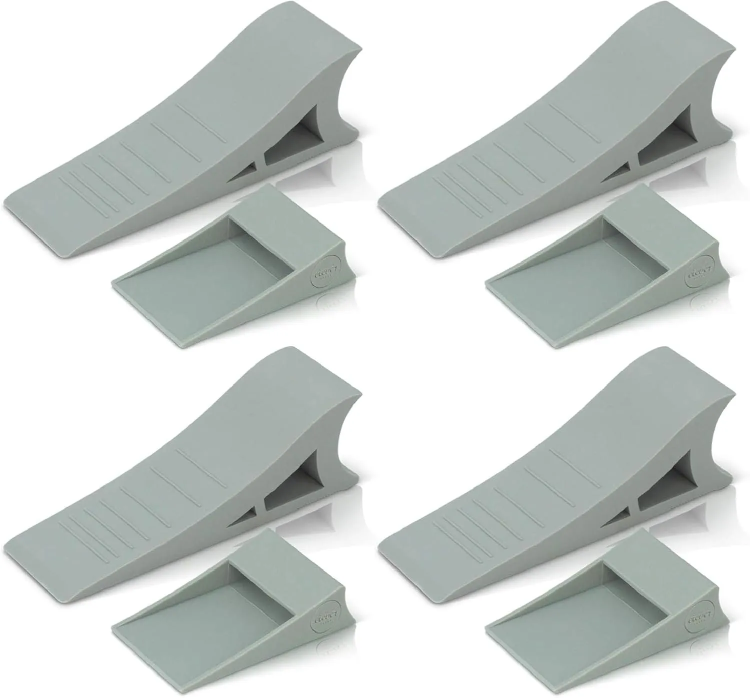 Heavy Duty Rubber Door Stopper – Zero Edge Door Wedge Stops All Doors, Gaps to 1.5 Inch on All Surfaces – Door Stopper Wall Mount Hangs Up When Not in Use for No-Bending Easy Access