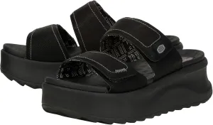 Hey Dude Women's Delray Slide Classic Black/Black Size 7 | Women's Shoes | Women Slip-on Sandals | Comfortable & Light-Weight