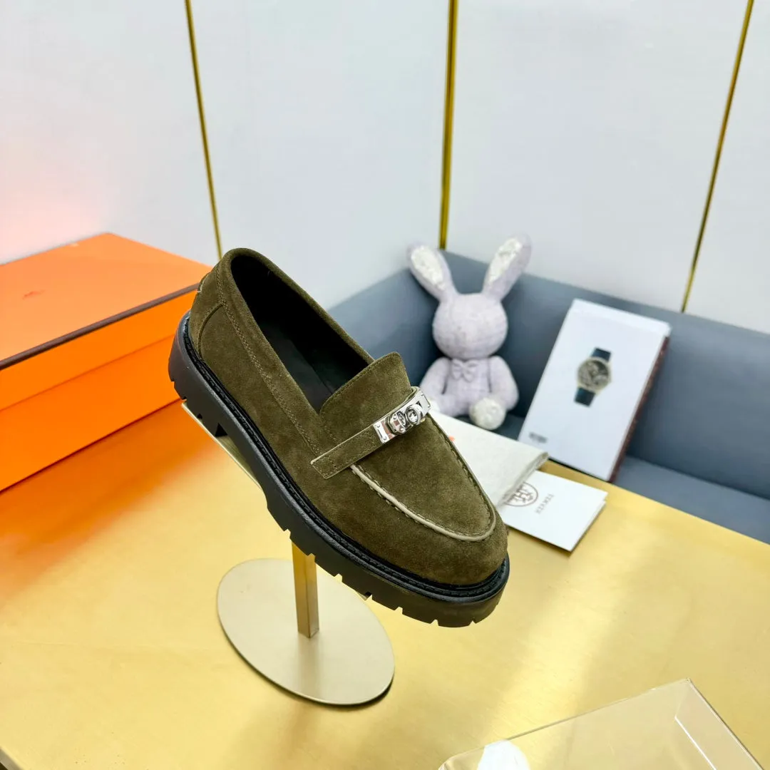 HM Icone Loafer Olive Suede