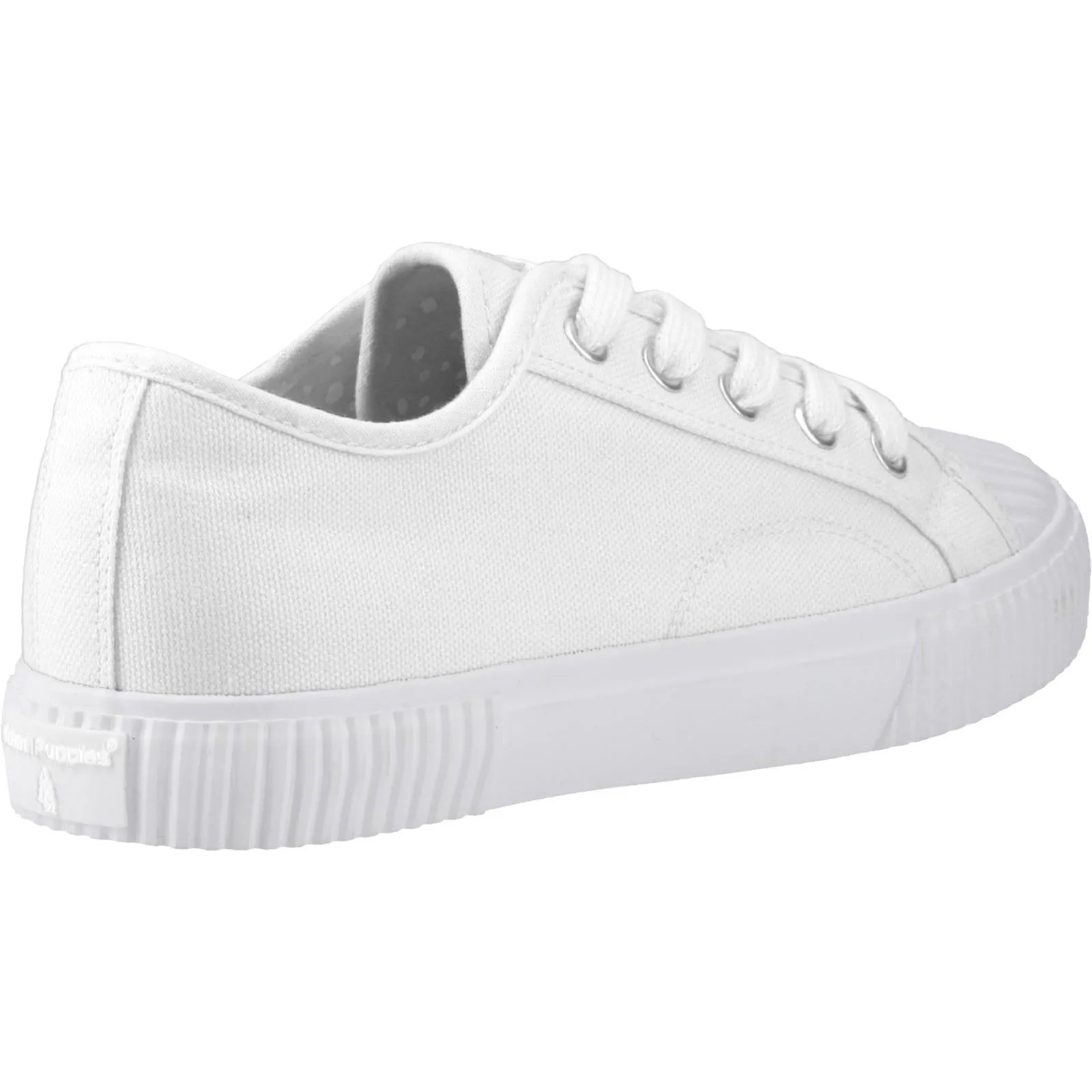 Hush Puppies Freya Canvas Textile Women's White Trainers