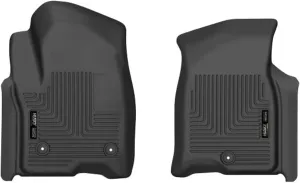 Husky Liners X-act Contour Floor Mats | Fits 2021-2025 Chevrolet Suburban, Tahoe, GMC Yukon, GMC Yukon XL, Cadillac Escalade (Includes ESV) | Front Row, 2-pc Black - 55861