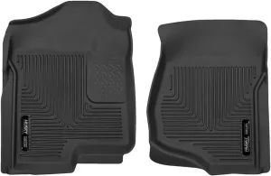 Husky Liners X-act Contour Floor Mats | Fits 2022-2025 Toyota Tundra, Double Cab | Front & 2nd Row, 3-pc Black - 53938