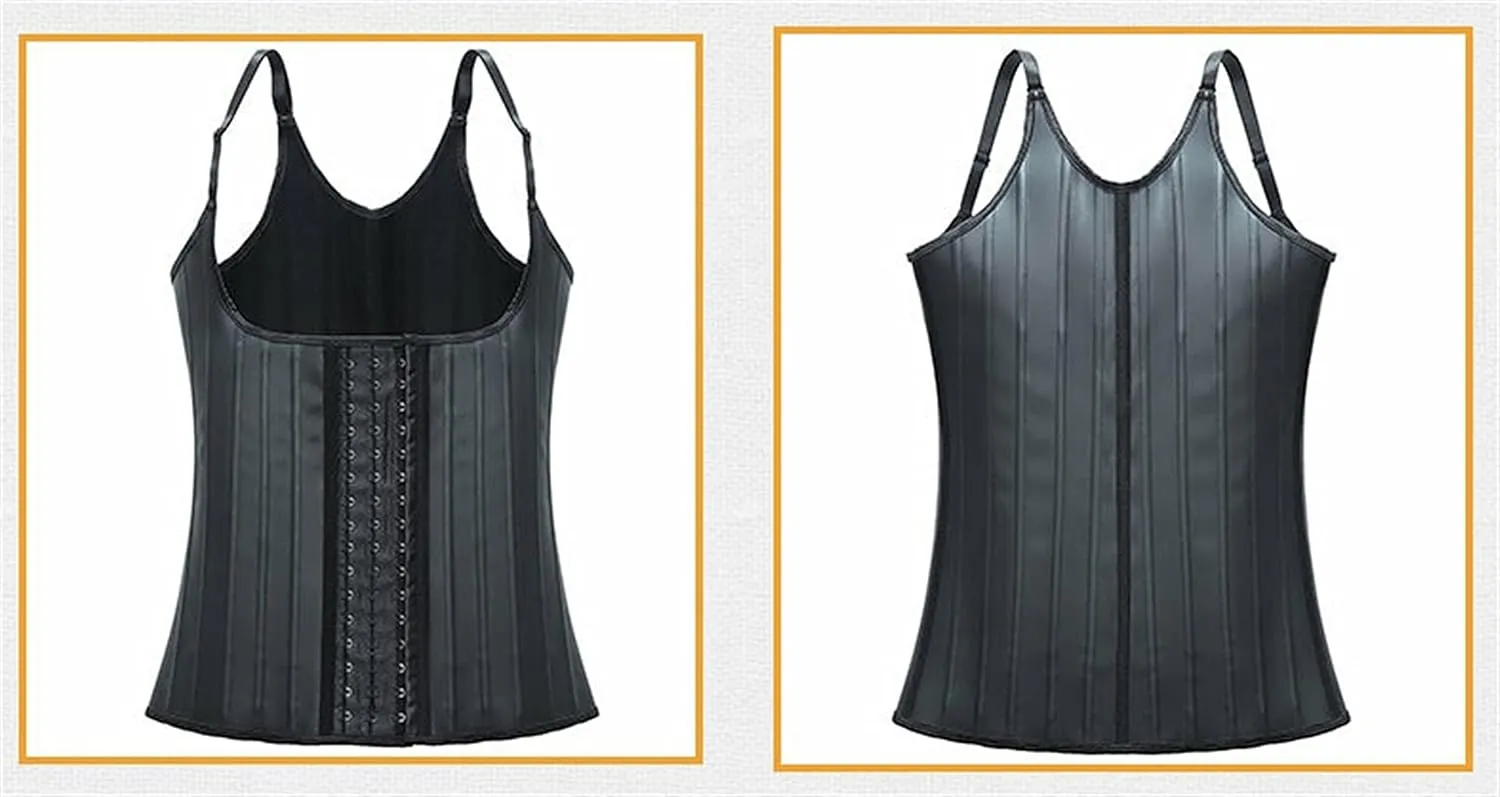 ICEGIA Waist Trainer for Women Corset Cincher Body Shaper Girdle Trimmer with Steel Bones Extender