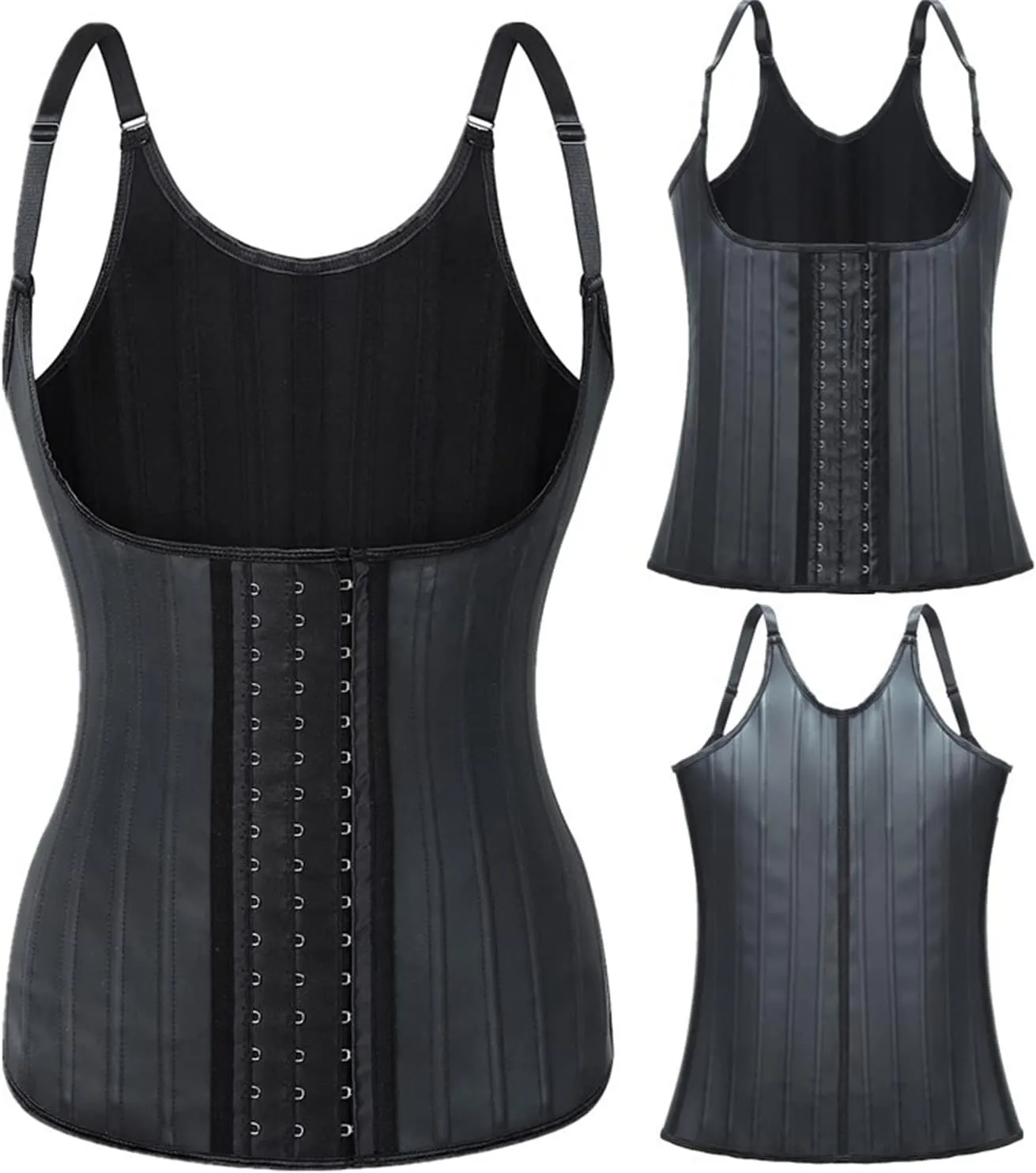 ICEGIA Waist Trainer for Women Corset Cincher Body Shaper Girdle Trimmer with Steel Bones Extender