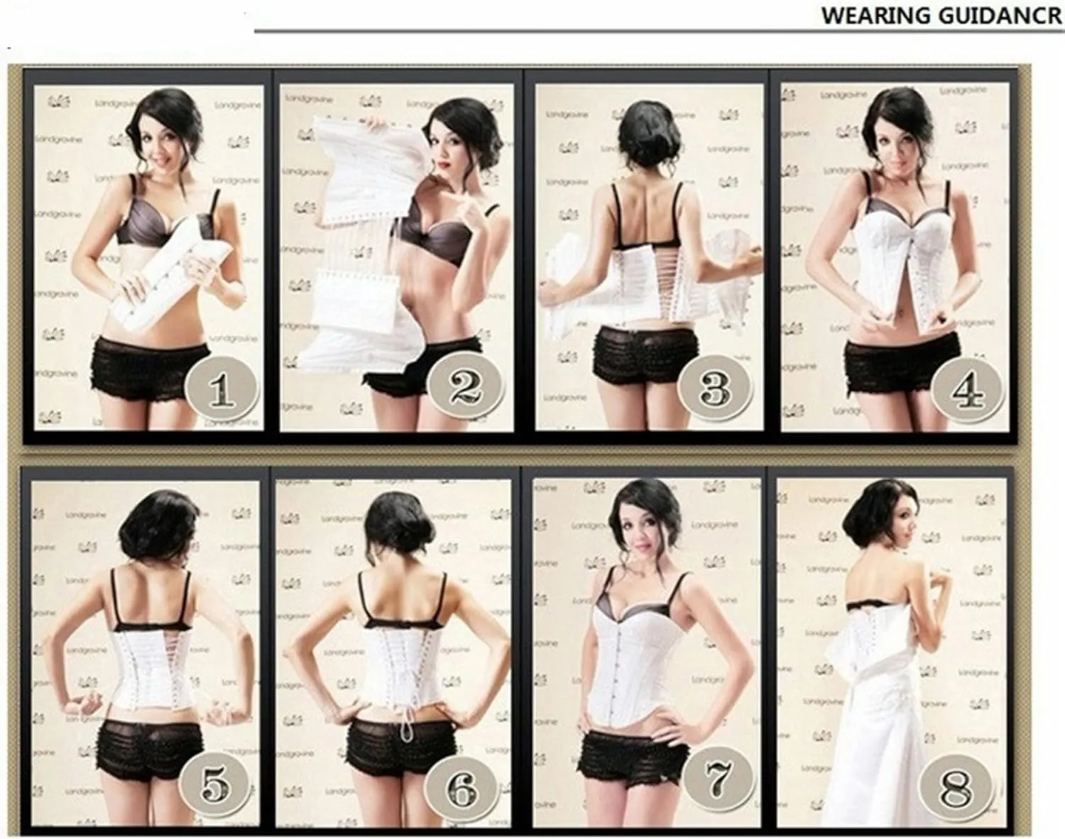 ICEGIA Women's Heavy Duty Corset Double Steel Boned Waist Trainer Corsets Underbust Body Shaper