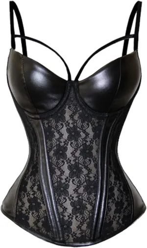 ICEGIA Women's Heavy Duty Corset Double Steel Boned Waist Trainer Corsets Underbust Body Shaper