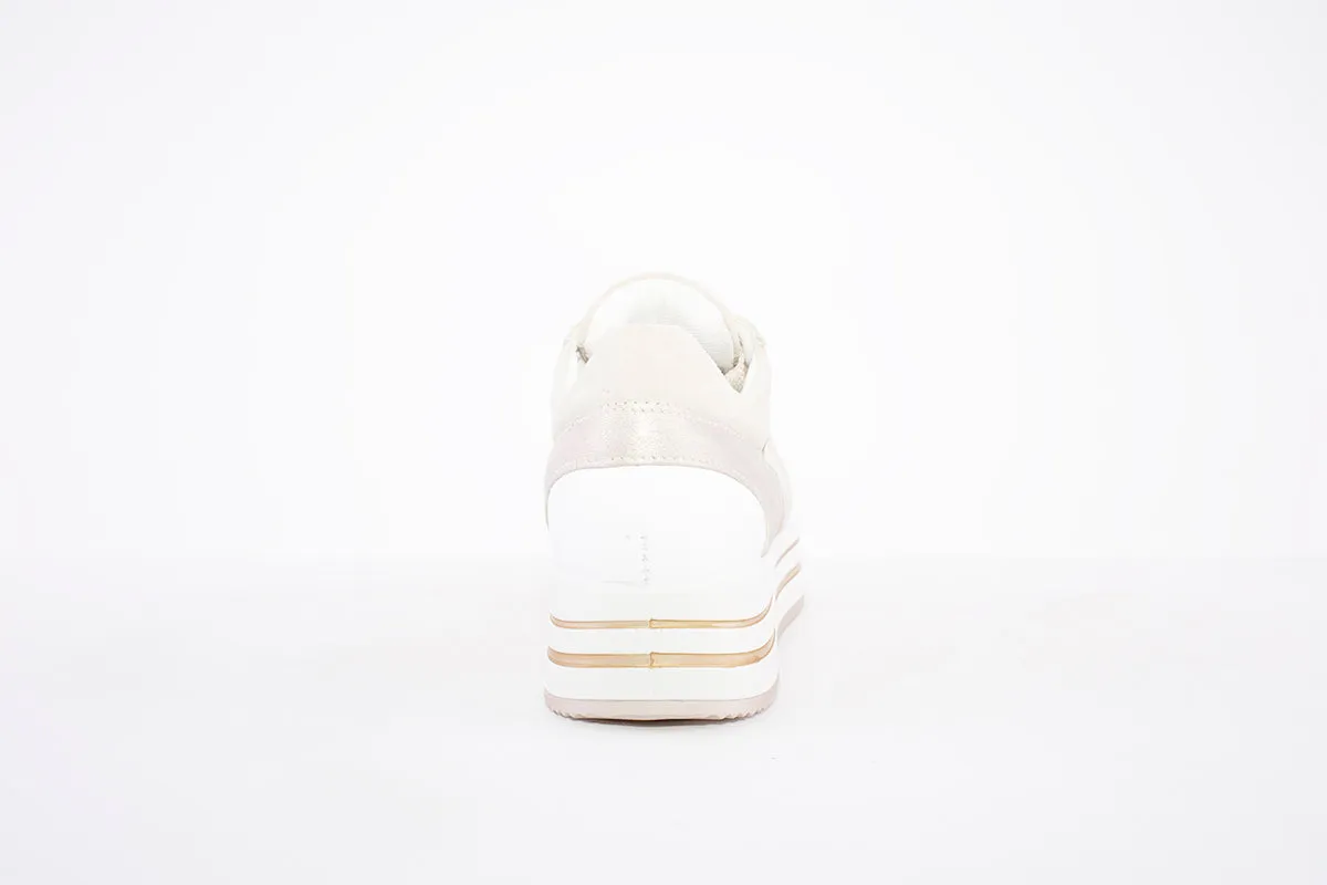IGI & CO - 1661900 CHUNKY LACE UP FASHION RUNNER - BEIGE/WHITE