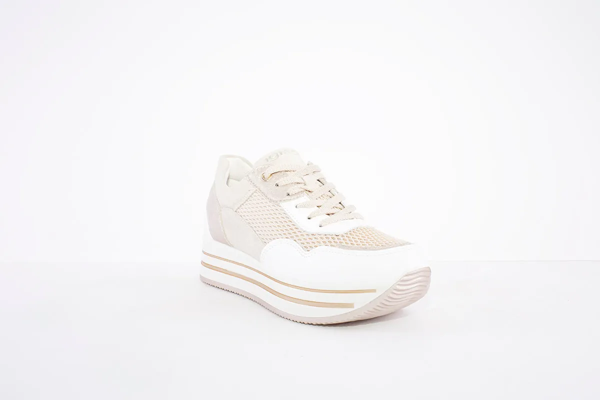 IGI & CO - 1661900 CHUNKY LACE UP FASHION RUNNER - BEIGE/WHITE