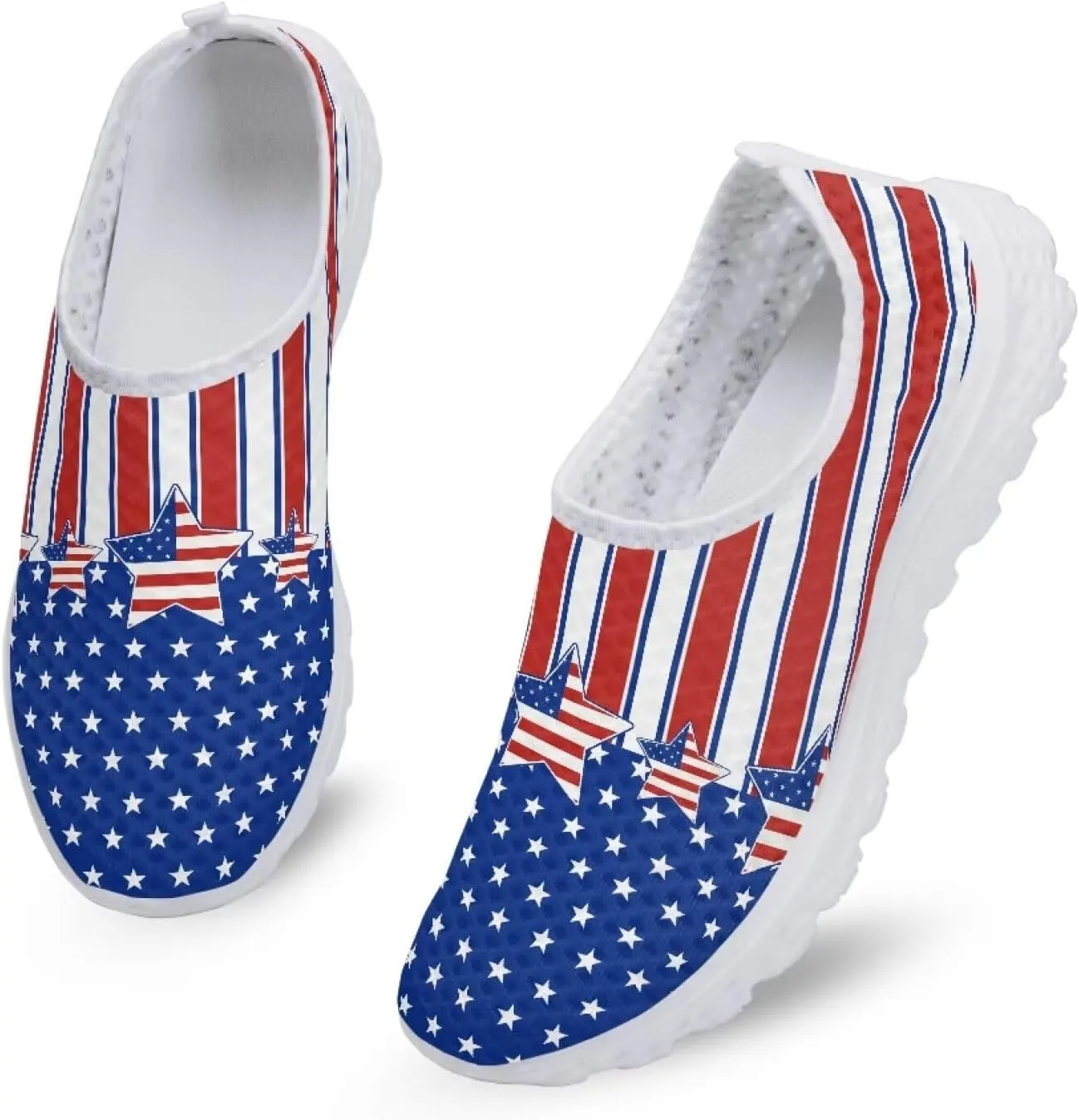 INSTANTARTS 3D Animal Women's Breathable Flat Running Water Shoes Beach Loafer