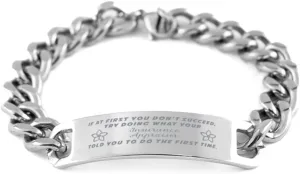 Insurance Appraiser Bracelet, If at first you don't succeed, try doing what your athletic trainer told you to do the first time., Cuban Link Chain Necklace, Insurance Appraiser Gifts