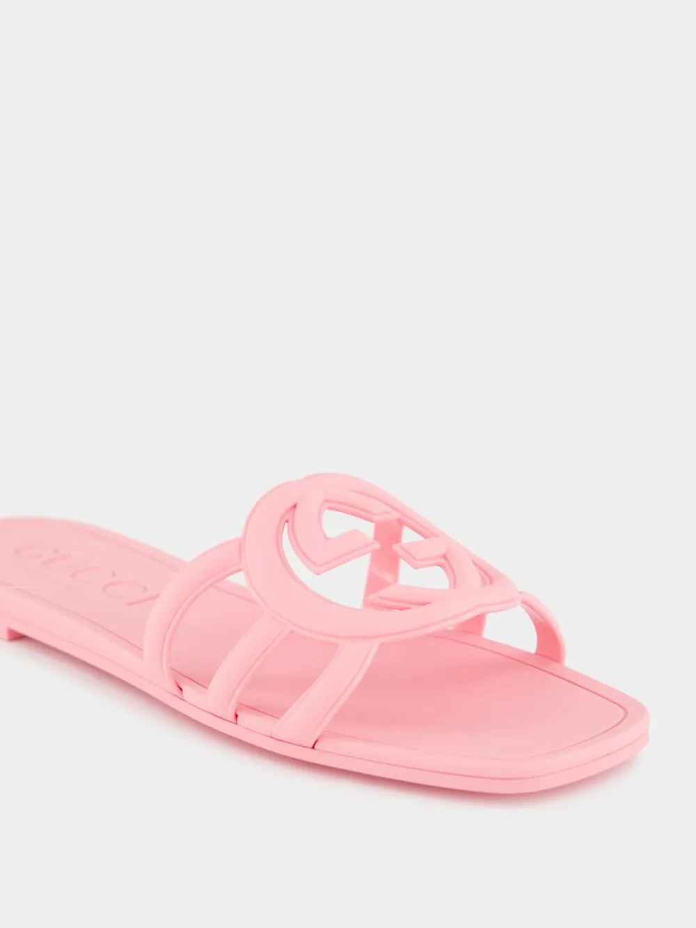 Interlocking G Pink Slide Sandal