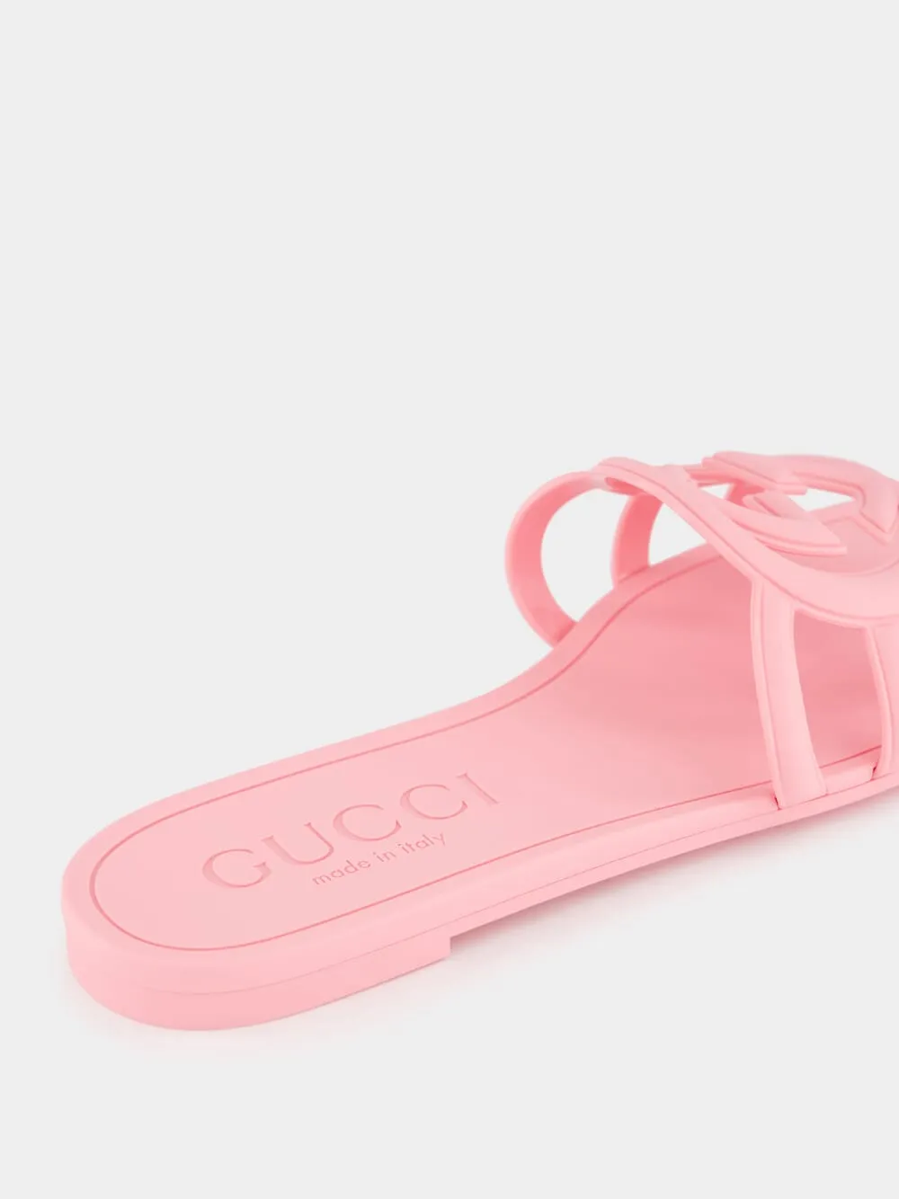 Interlocking G Pink Slide Sandal