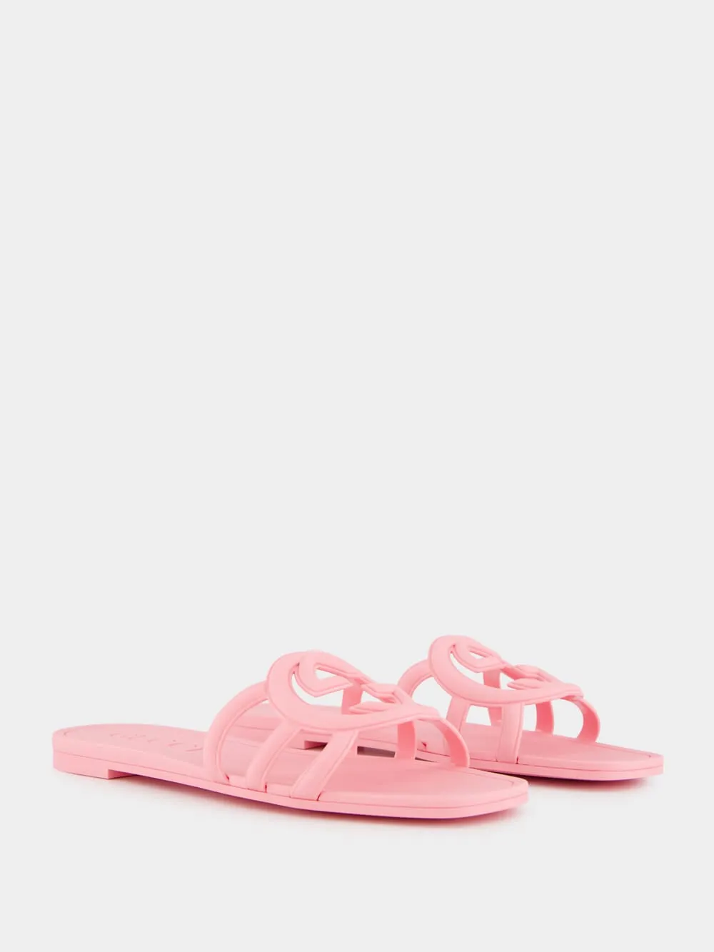 Interlocking G Pink Slide Sandal