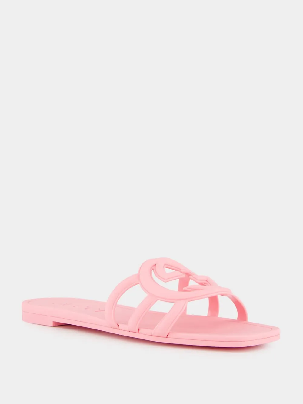 Interlocking G Pink Slide Sandal