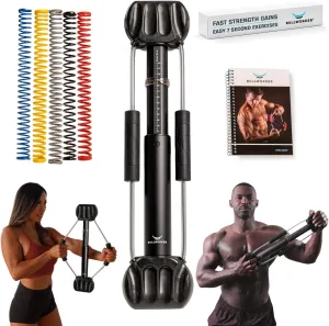 Isometric Exercise Equipment - Steel Bow 20", Portable at Home Gym Equipment for Back, Shoulder, Chest, Biceps, Triceps, Abs, Arm Workout, All in One Exerciser for Men & Women, 0-130lbs