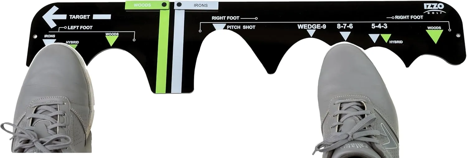 Izzo Golf Sure Stance Golf Swing Training Aid -Ball Position Trainer