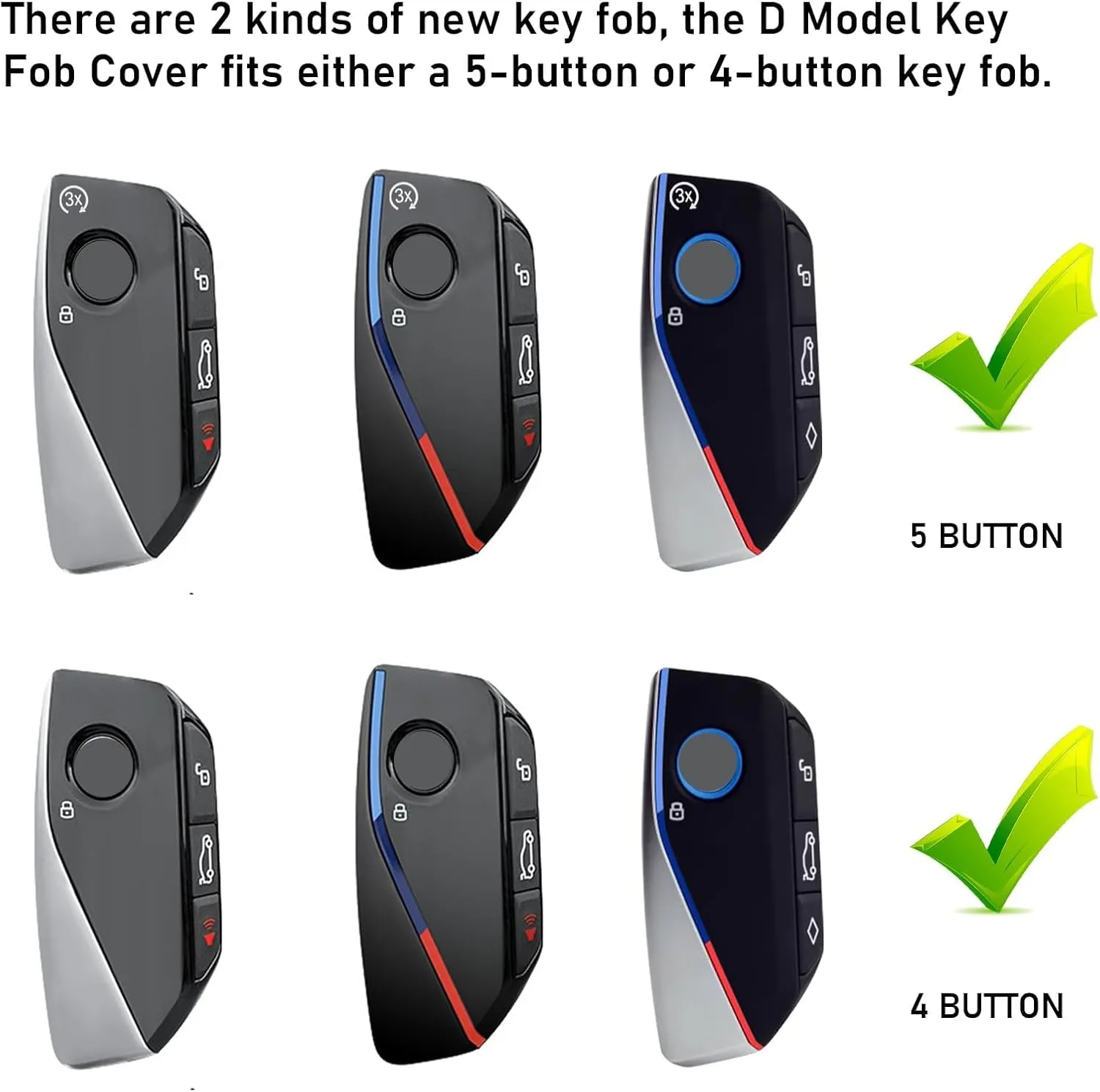 Jaronx Compatible with BMW Key Fob Cover X5 X6 2025/ 2 3 5 7 X1 X7 iX i7 XM 2023-2025, Metal Keys Holder with Carbon Fiber Pattern Silicone Rubber Remote for BMW Accessories(1 Set)