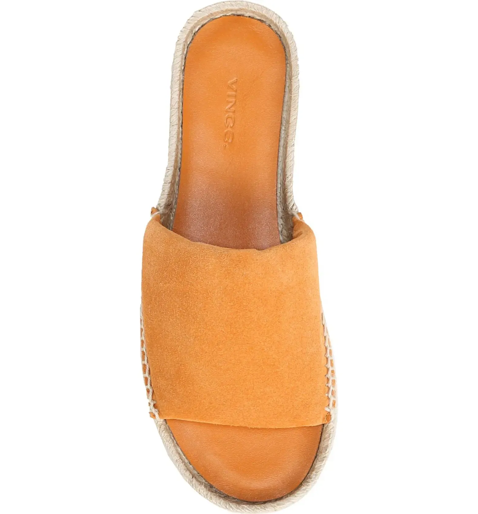 Jesse Suede Slip On Sandal - Burnt Orange