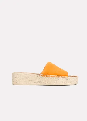Jesse Suede Slip On Sandal - Burnt Orange