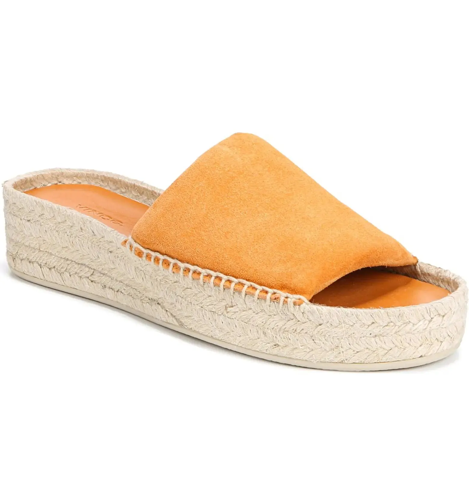 Jesse Suede Slip On Sandal - Burnt Orange