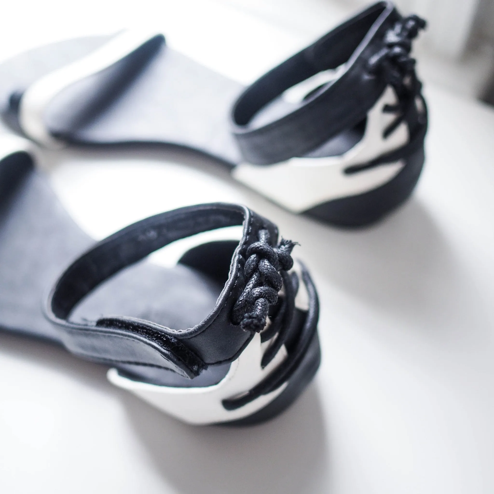 Joni Two-tone Lace Up Sandals
