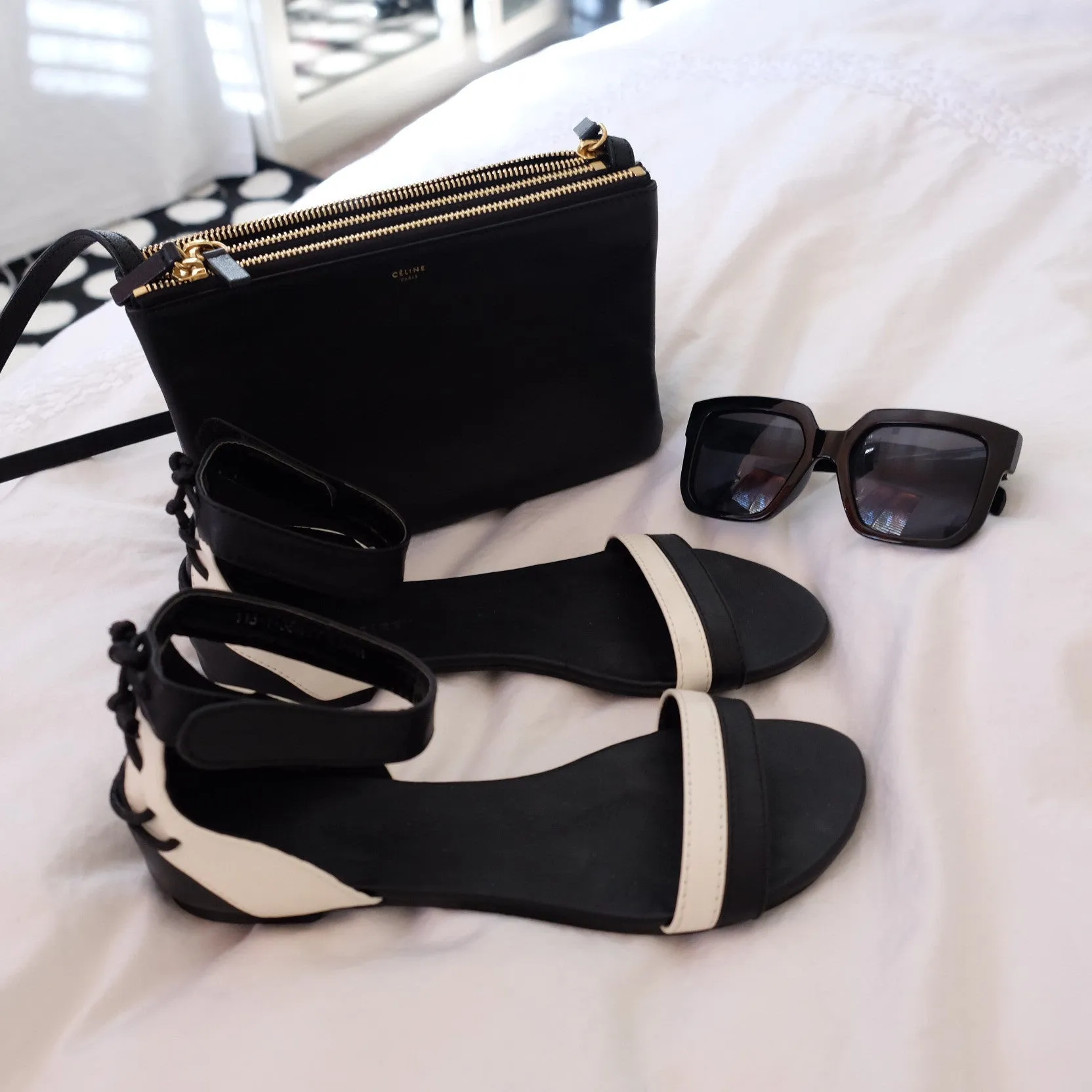 Joni Two-tone Lace Up Sandals