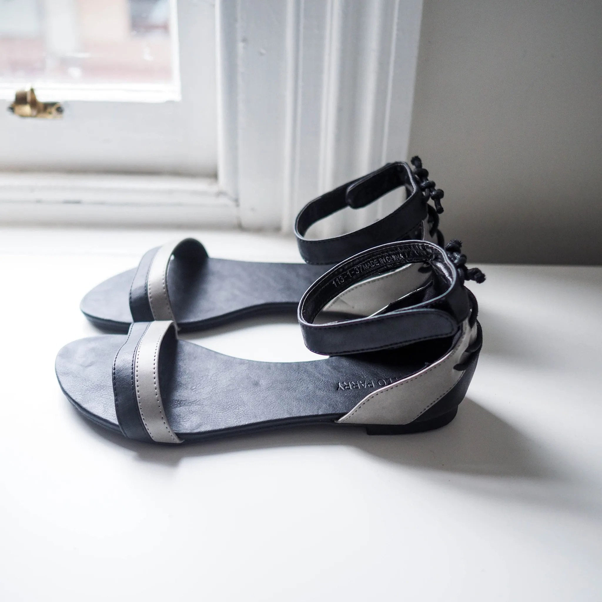 Joni Two-tone Lace Up Sandals