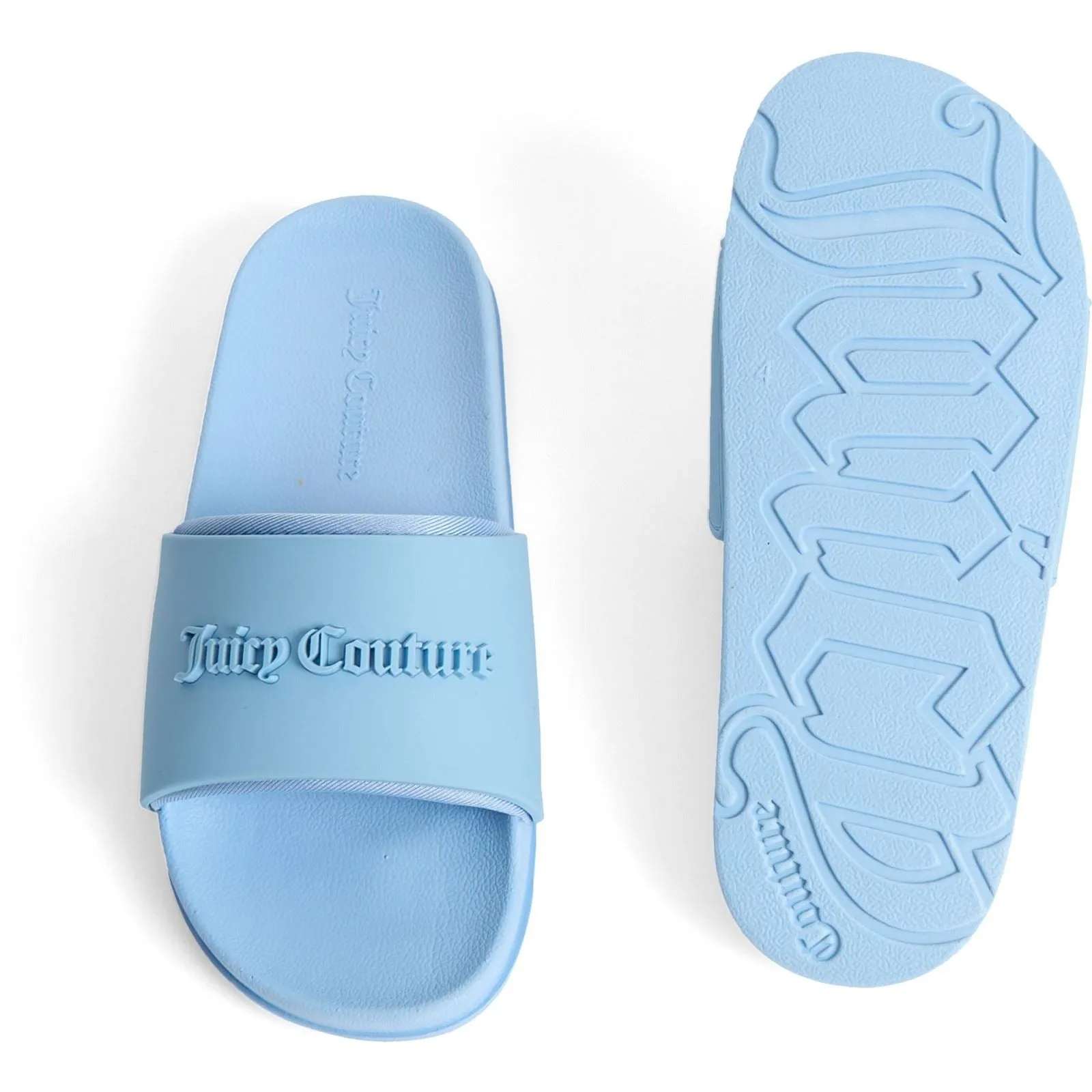 Juicy Couture Embossed PVC Women's Dusk Blue Slides