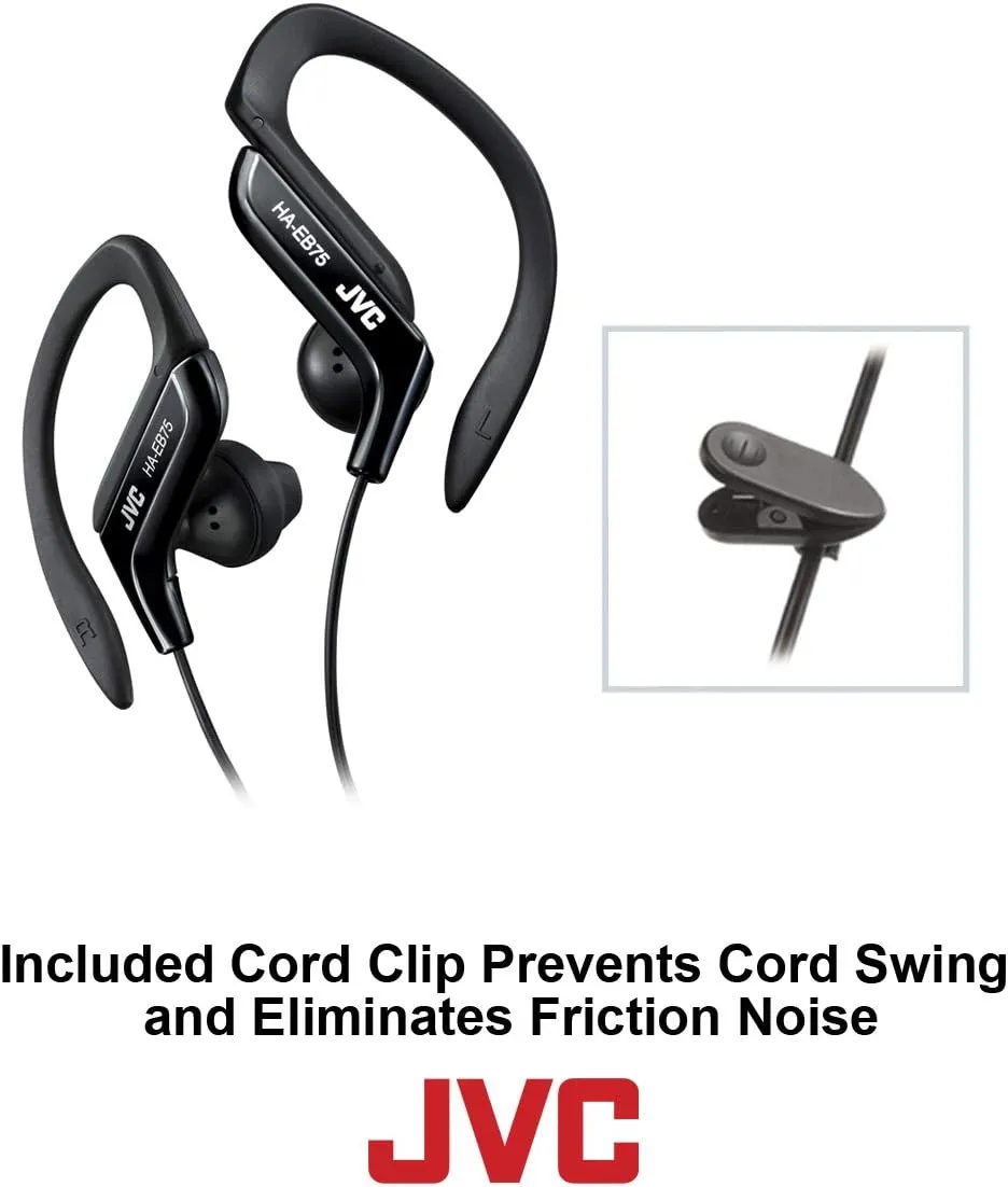 JVC HAEB75B Sports Clip Headphone (Black)