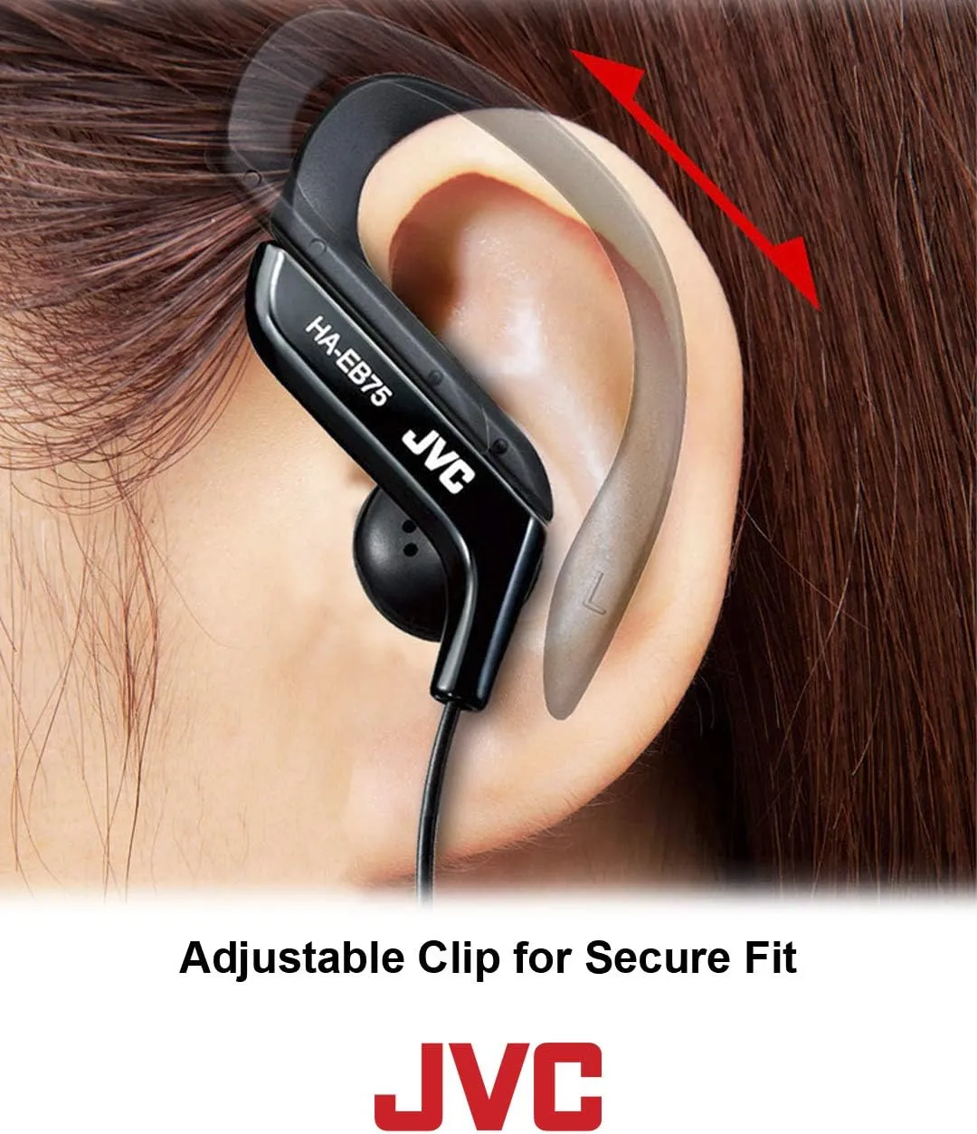 JVC HAEB75B Sports Clip Headphone (Black)