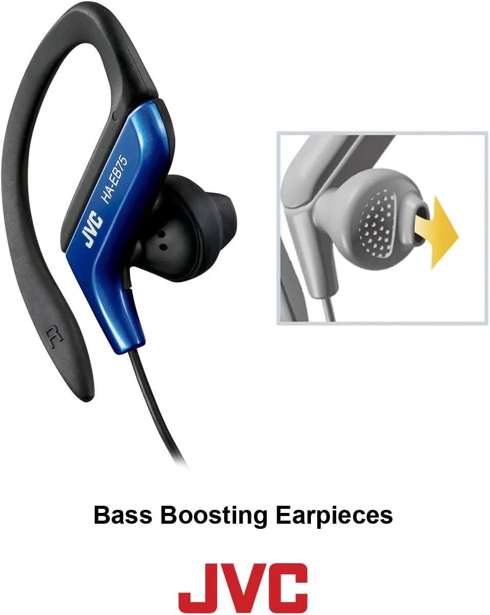 JVC HAEB75B Sports Clip Headphone (Black)