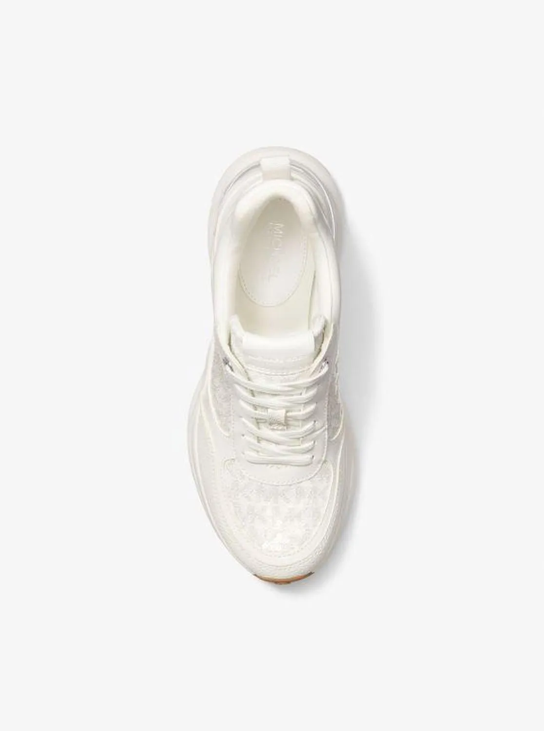 Katrina Sequined Mixed-Media Trainer