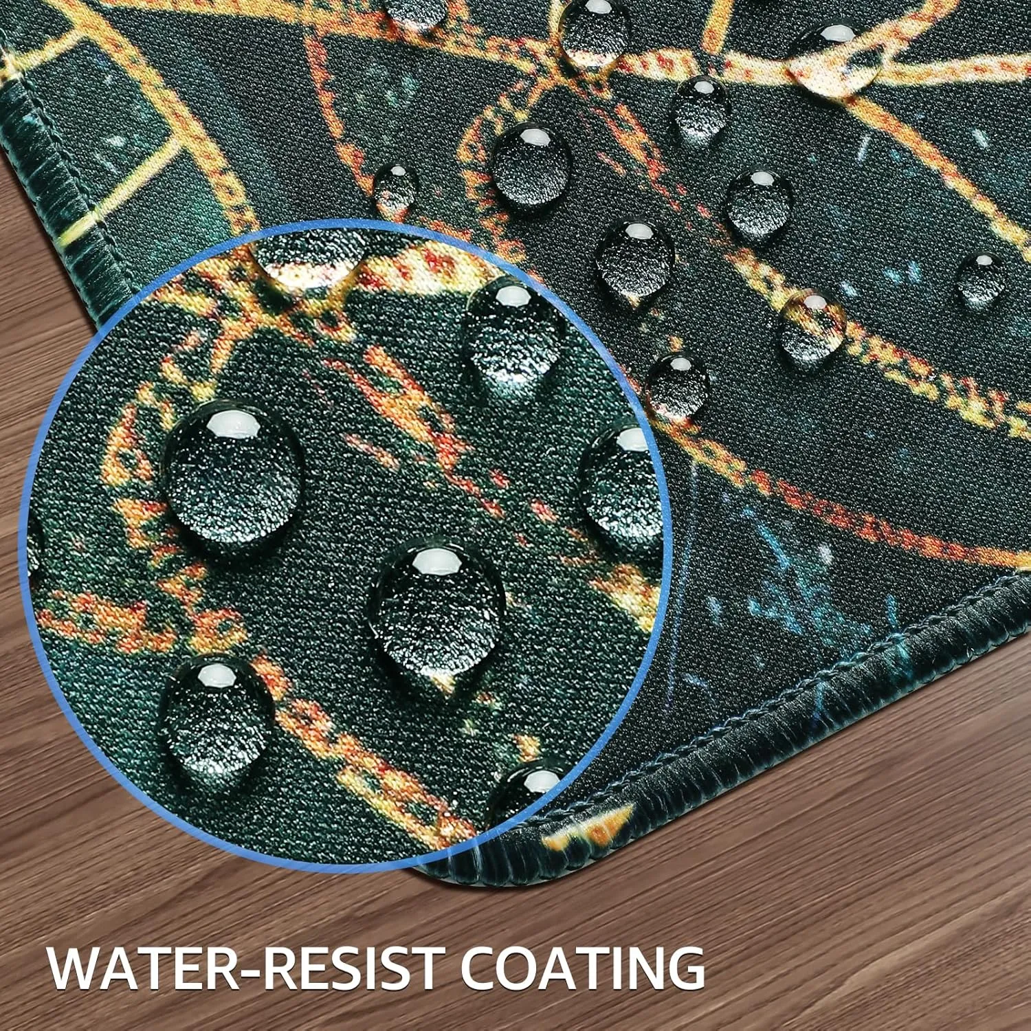 KTRIO Large Gaming Mouse Pad with Superior Micro-Weave Cloth, Extended Mousepad with Stitched Edges, Non-Slip Base, Water Resist Keyboard Pad for Gamer, Office & Home, Green Leaves