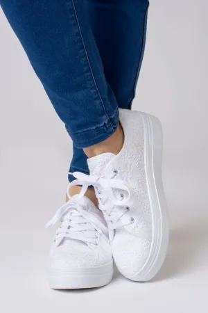 Lace Detail Lace Up Trainer