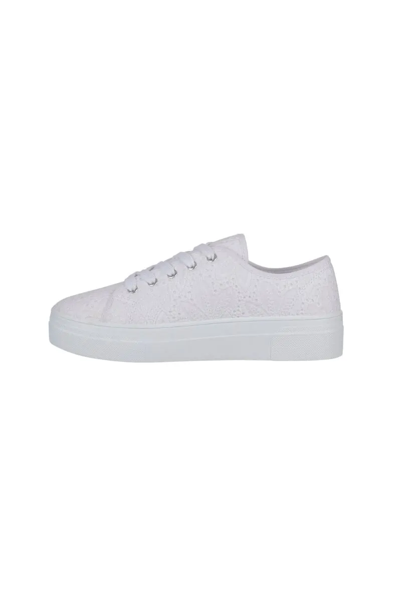 Lace Detail Lace Up Trainer