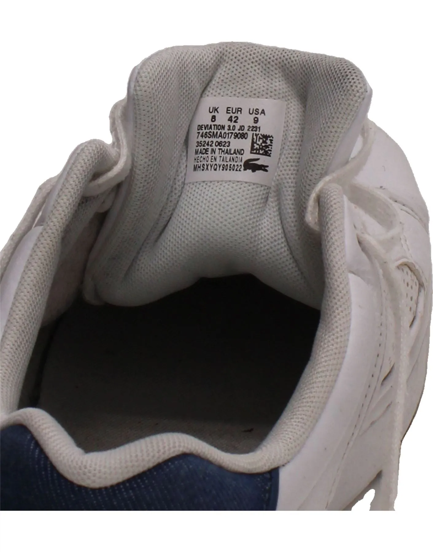 LACOSTE Mens Trainers UK Size 8 White