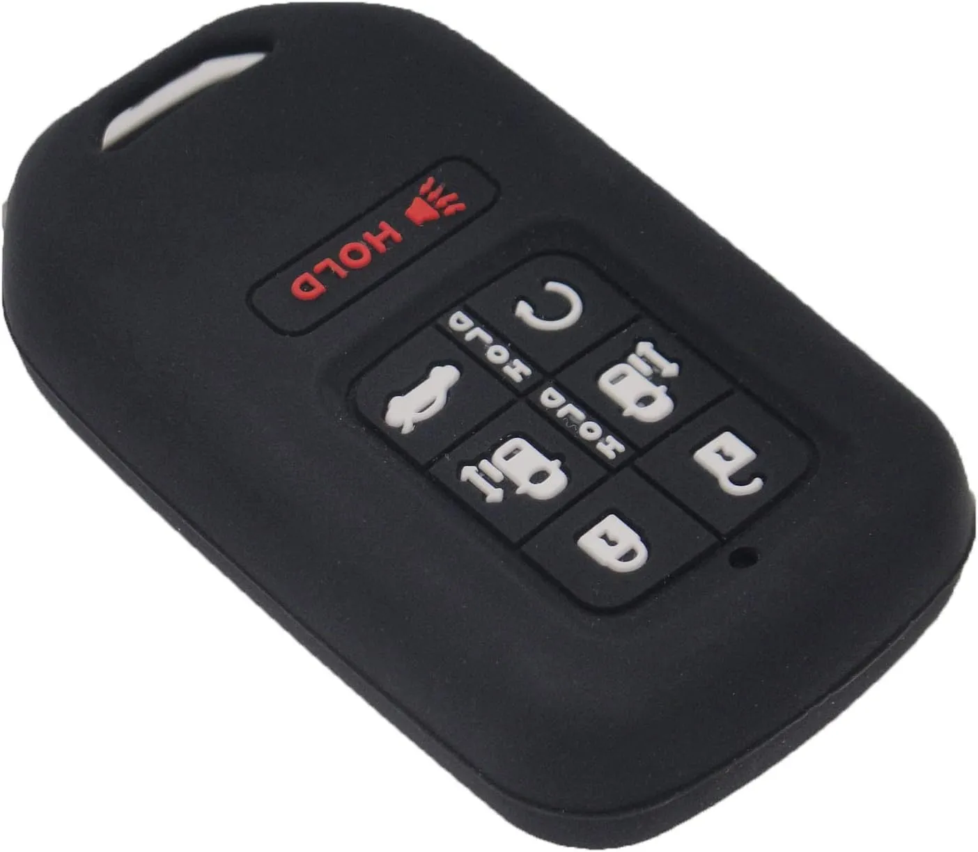 LemSa 2pcs Silicone 7 Buttons Smart Key Fob Cover Remote Keyless Entry Bag Compatible with Honda Odyssey Elite Ex 2018 2019 2020 KR5V1X KR5V2X, Black Blue