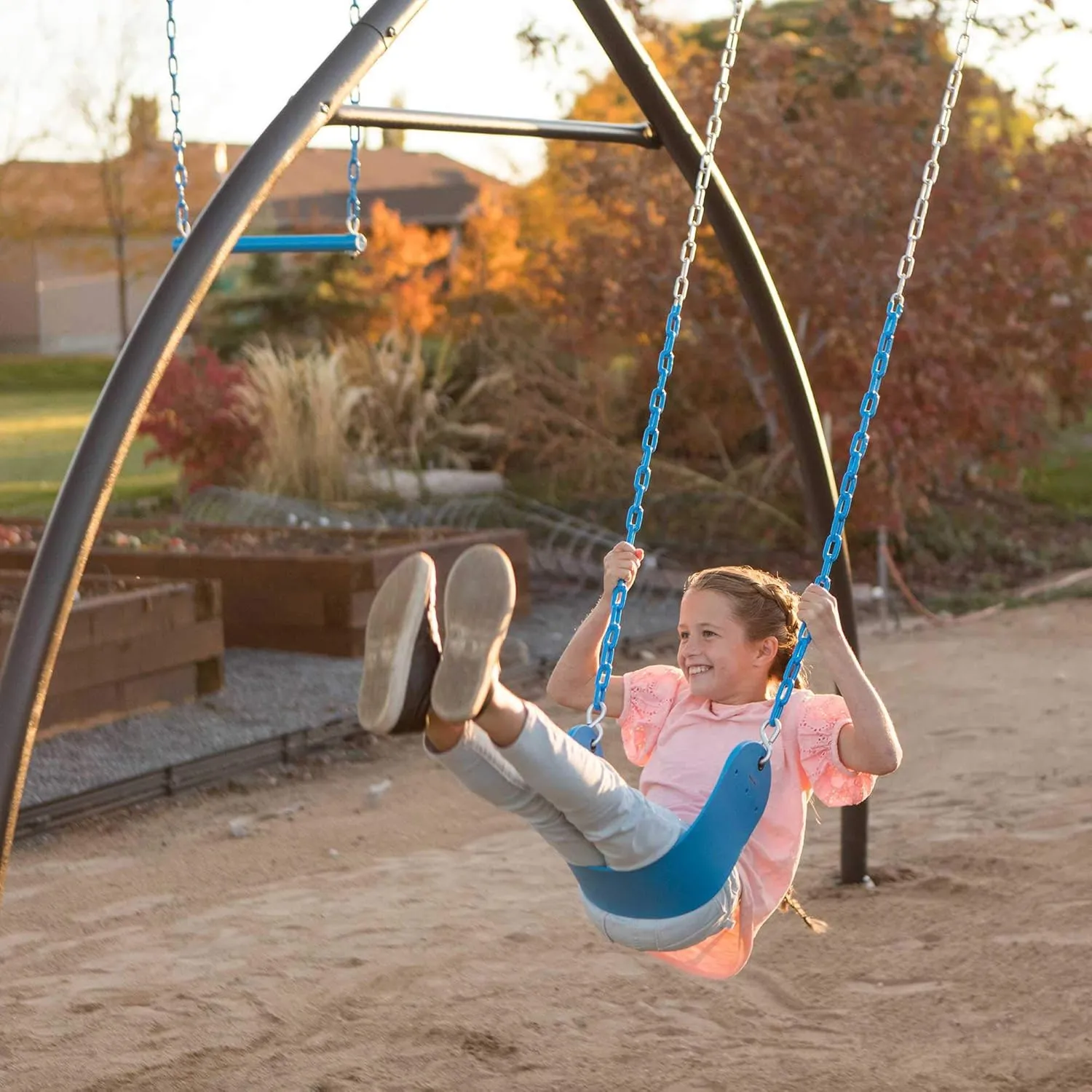 Lifetime 90918 Adventure Tower Playset Swing Set, Blue